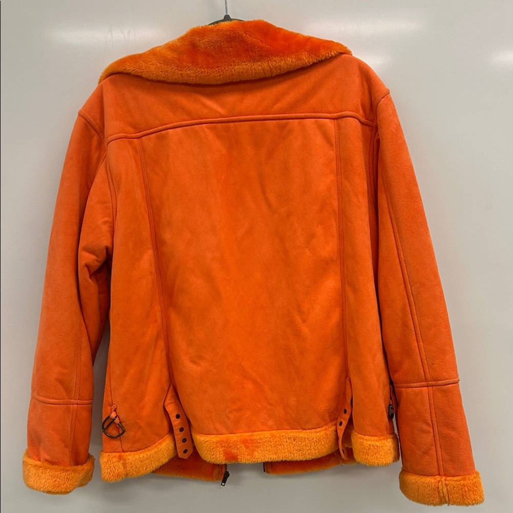 Cozy Orange Teddy Jacket - Picture 3 of 5